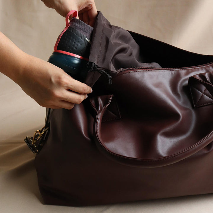 Faux Leather Weekend Holdall Handbag