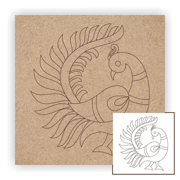 Trial Pack - Animals and Birds Premarked MDF Square Bases - Set of 4
