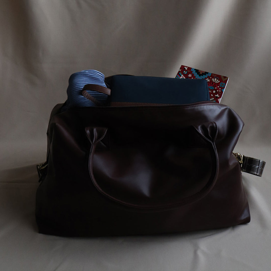 Faux Leather Weekend Holdall Handbag
