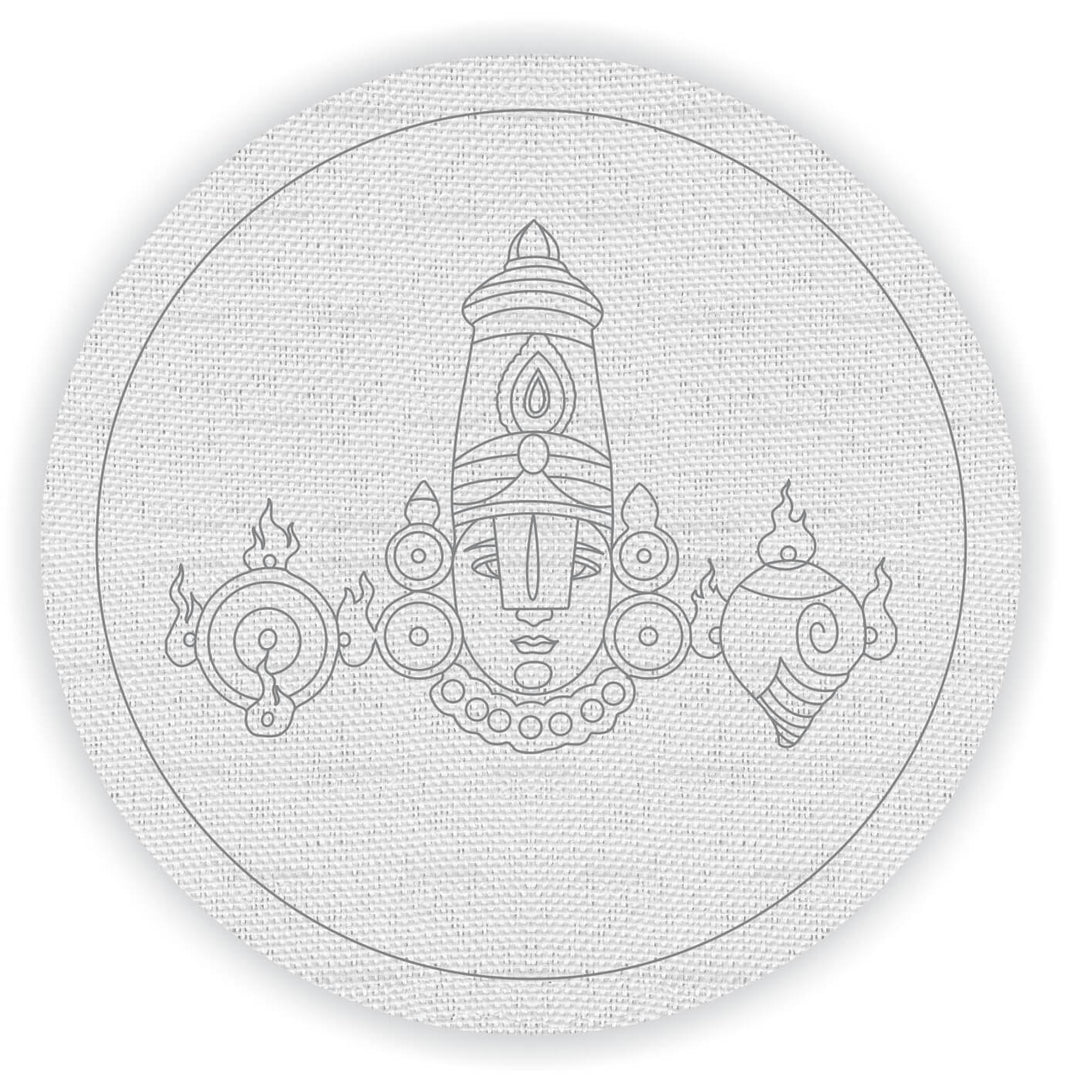 Pre Marked Canvas Base - Tirupati Balaji - 3014