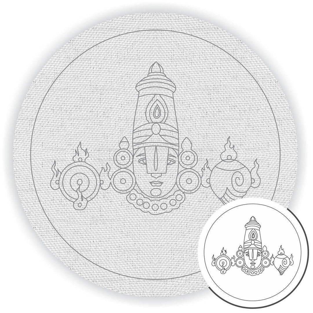 Pre Marked Canvas Base - Tirupati Balaji - 3014