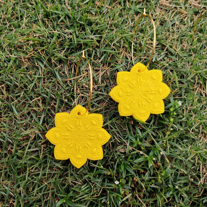 Handmade Clay Sunkissed Floral Earrings