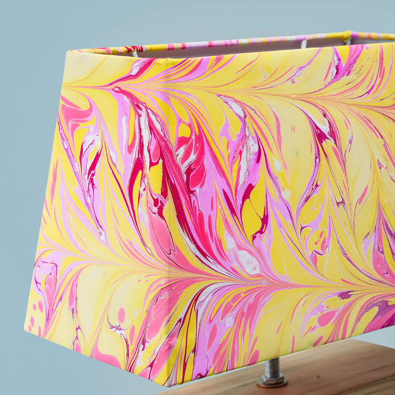 Marbled Fabric Rectangle Empire Lamp