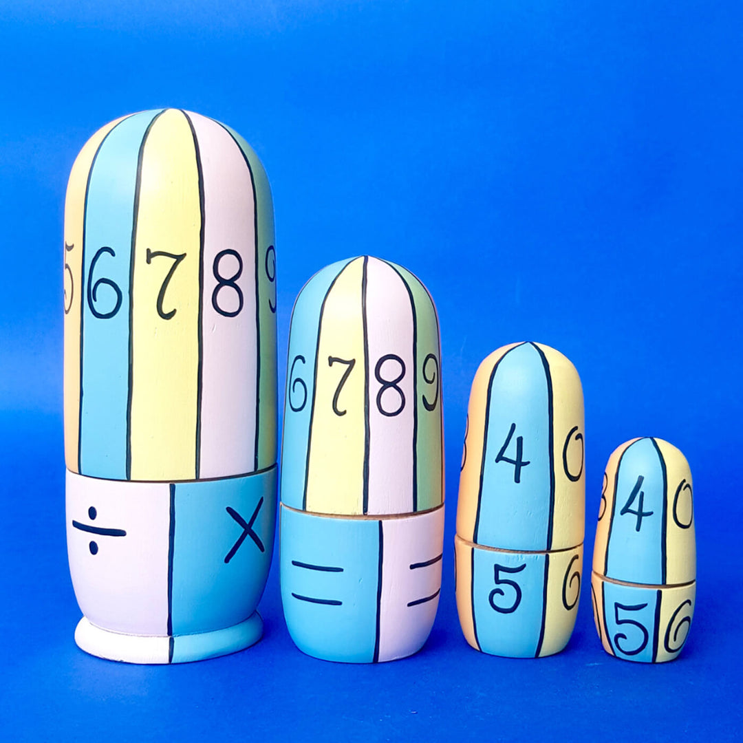 Math Doll Buy Solve The Math Wooden Dolls - Set of 4 Online On Zwende