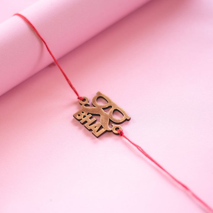 Handcrafted MDF Rakhi With Roli Chawal