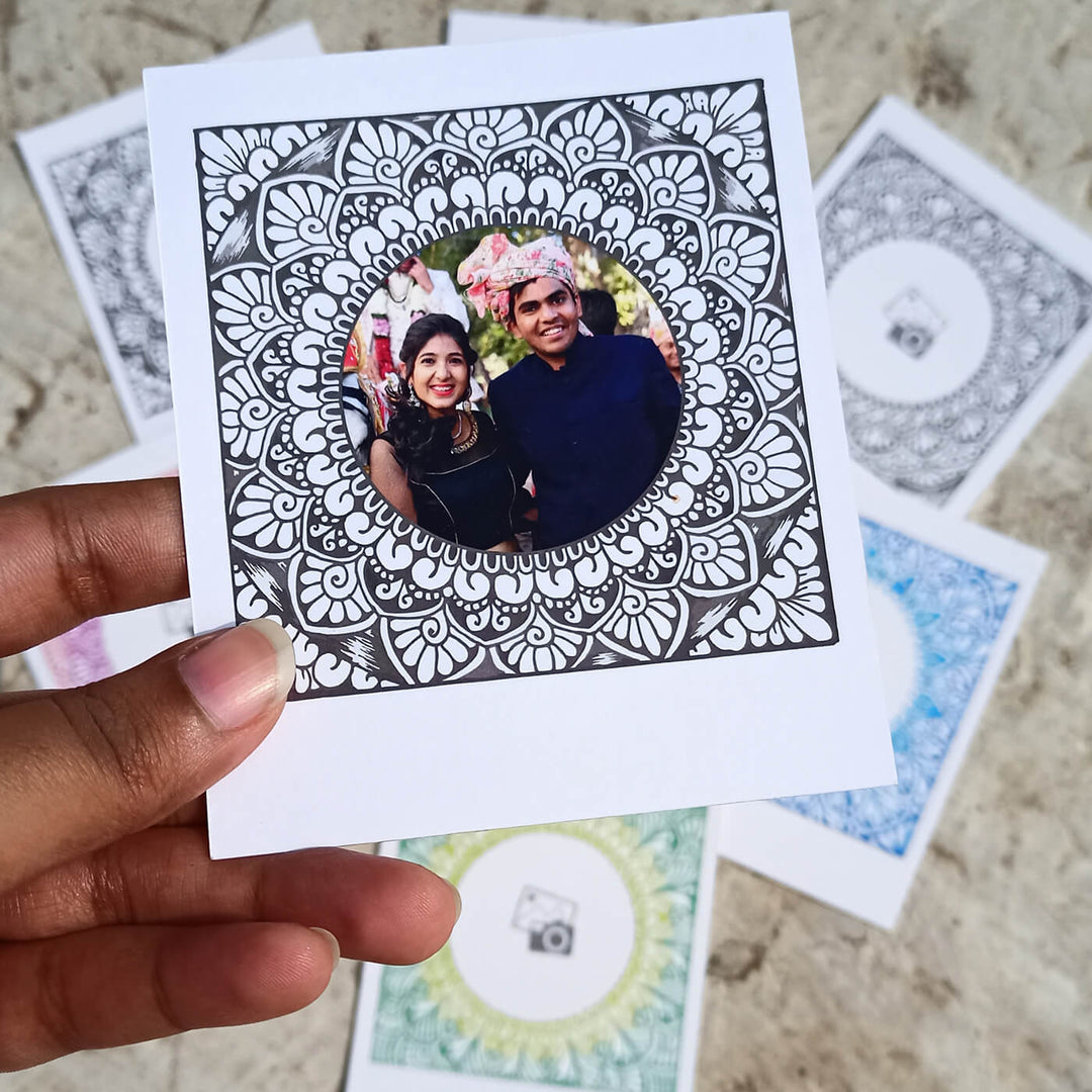 Printed Mandala Polaroid With Photo