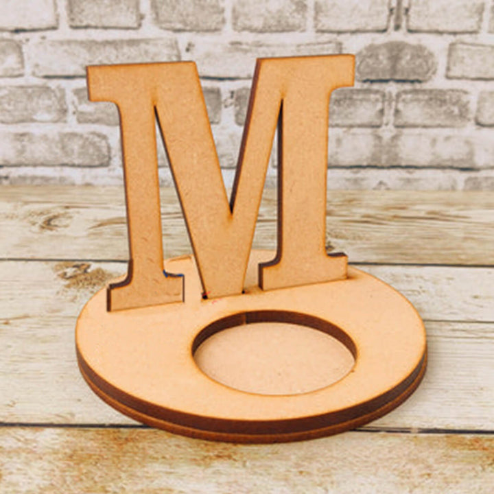 Ready to Paint MDF Monogram Tealight Holder "M" - TI128