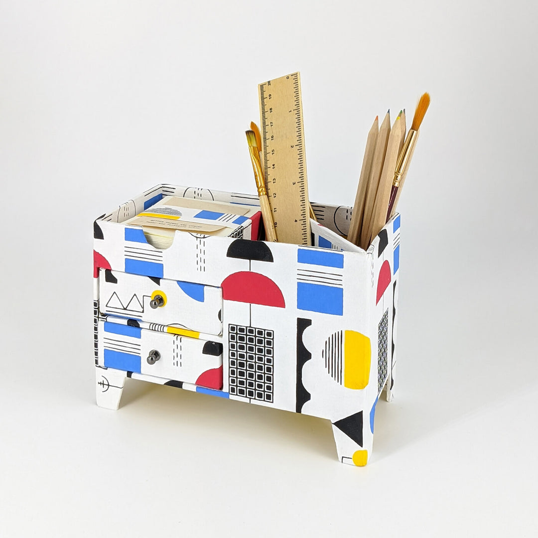 Multi-coloured Handmade Paper Pen Stand