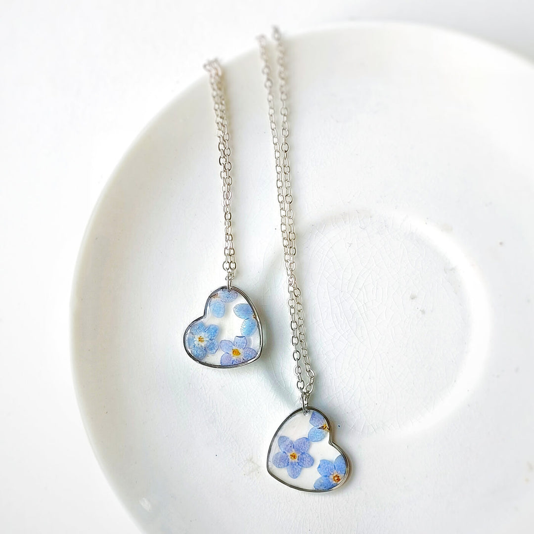 Buy Heartbeat Preserved Flower Necklace Forget Me Not Online On