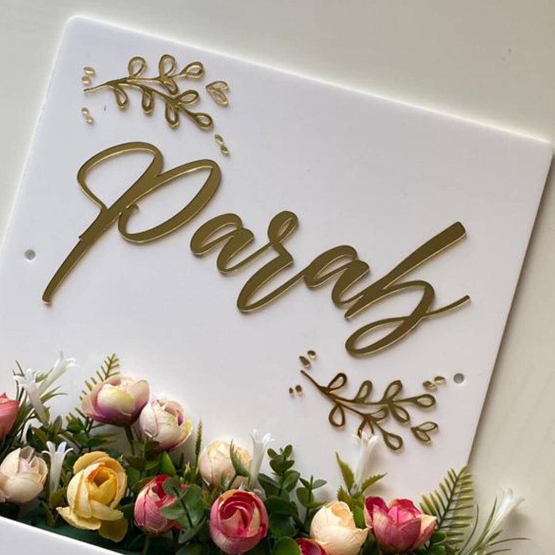 Personalised Acrylic Flower Planter Nameplate