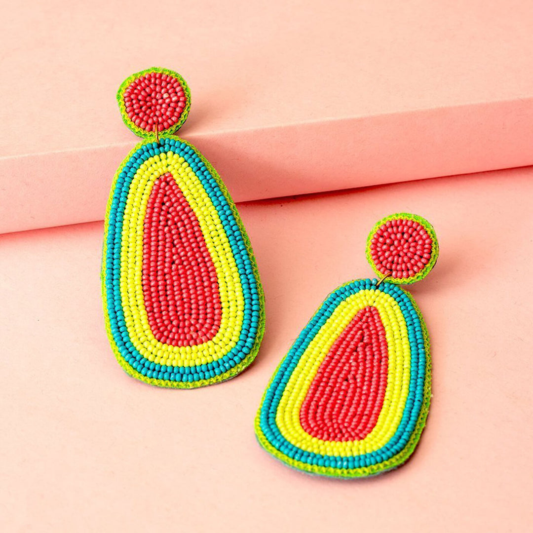 Hand Embroidered Candy Crust Sequin Earrings