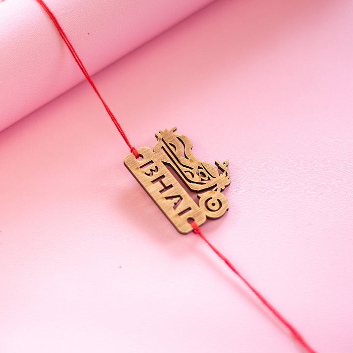 Handcrafted MDF Rakhi With Roli Chawal