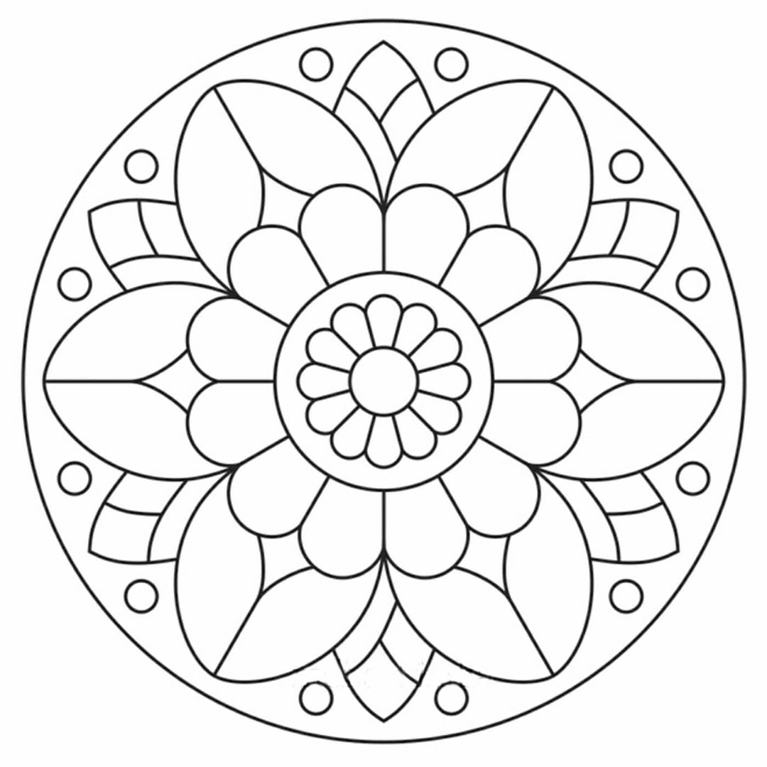 Ready to Paint MDF Engraved Mandala Base - 1103