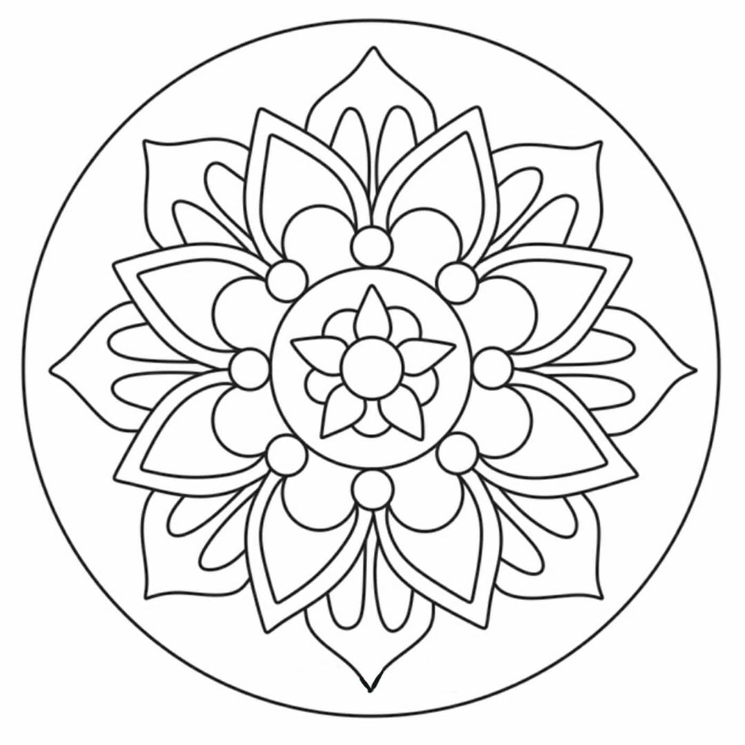 Ready to Paint MDF Engraved Mandala Base - 1110