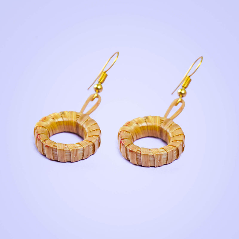 Hollow Round Bamboo Earrings