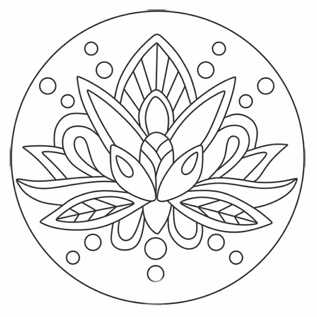 Ready to Paint MDF Engraved Mandala Base - 1104