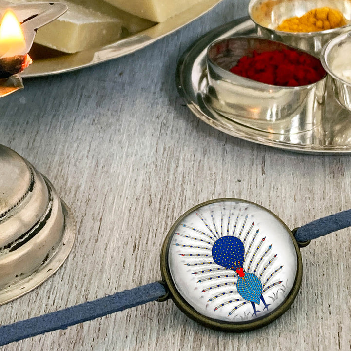 Handcrafted Folkart Rakhi With Roli Chawal