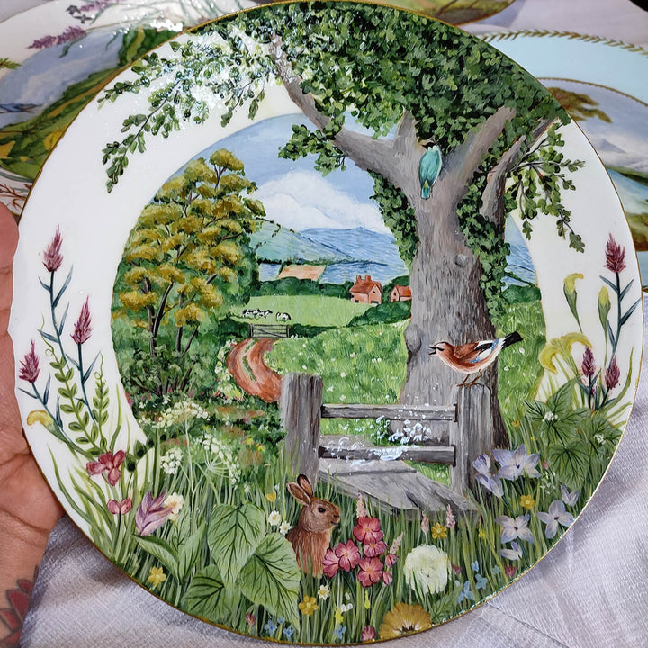 Vintage Ceramic Wall Plate - Landscape