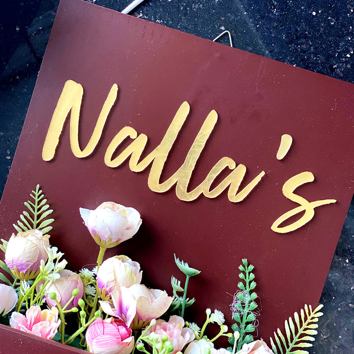 Personalised  MDF Flower Planter Nameplate