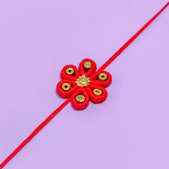 Paper Woven Scarlet Rakhi Hamper