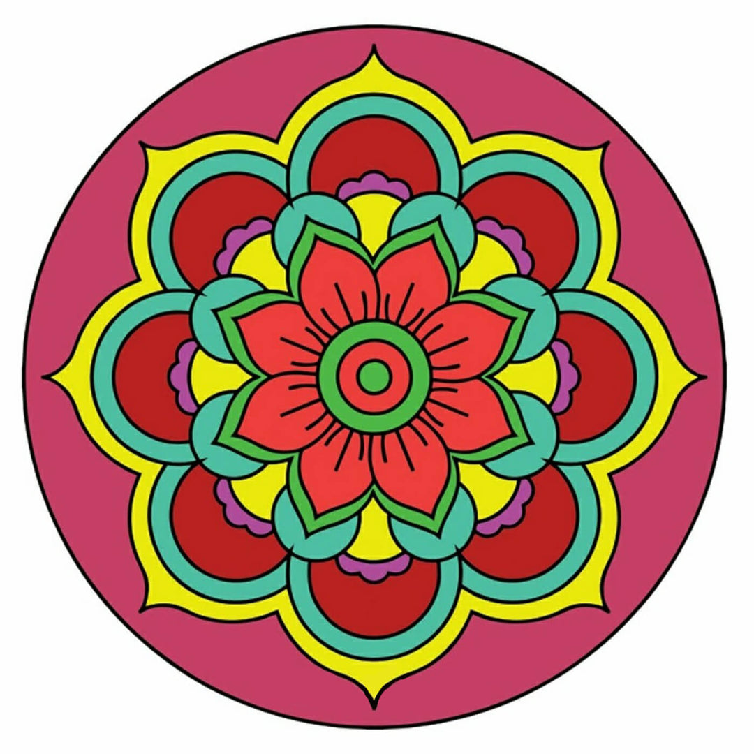 Ready to Paint MDF Engraved Mandala Base - 1115