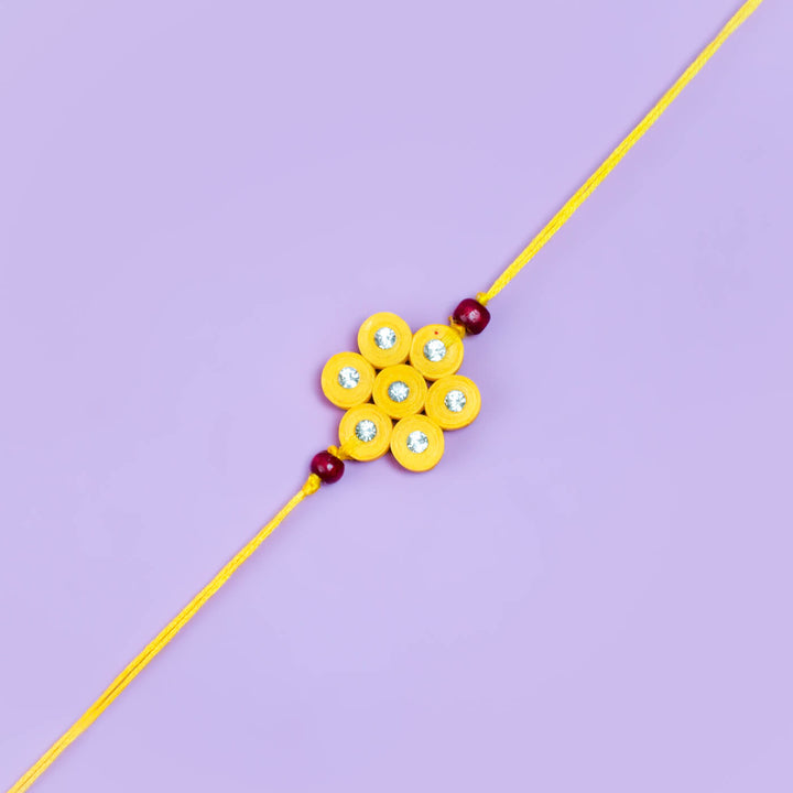 Paper Woven Yellow Glory Rakhi