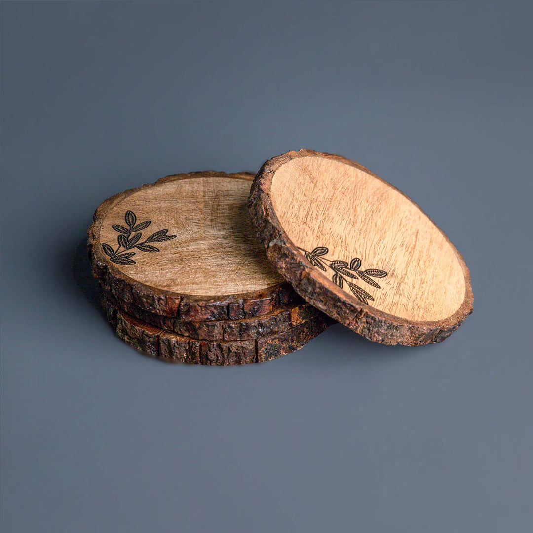Cole Mango Wood Coaster - Set of 4