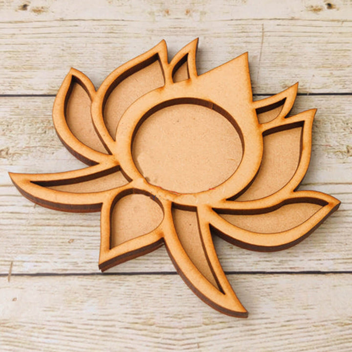 Ready to Paint MDF Lotus Tealight Holder - TI137