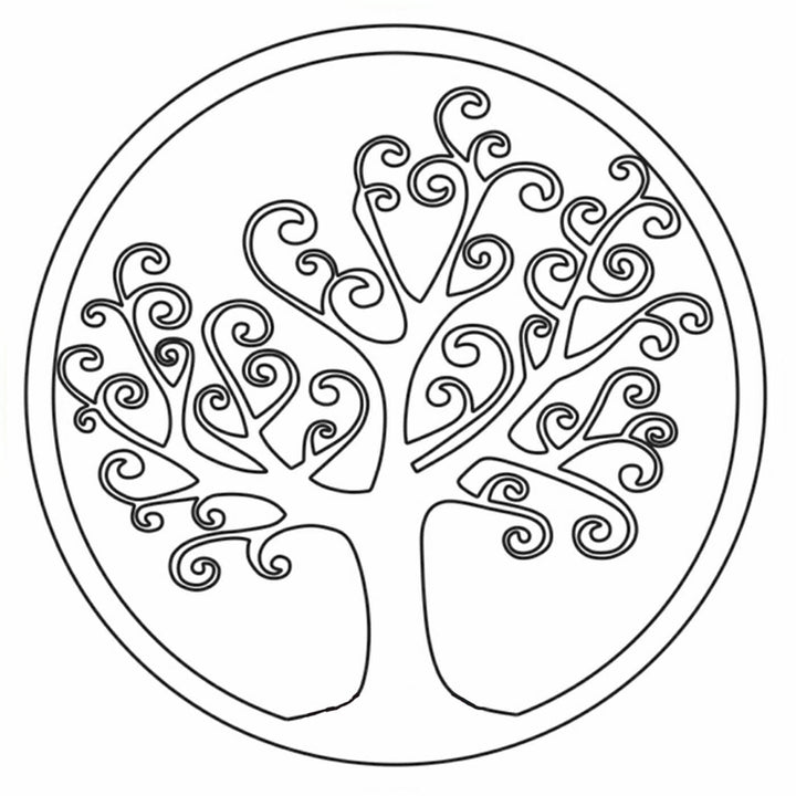 Ready to Paint MDF Engraved Mandala Base - 1111