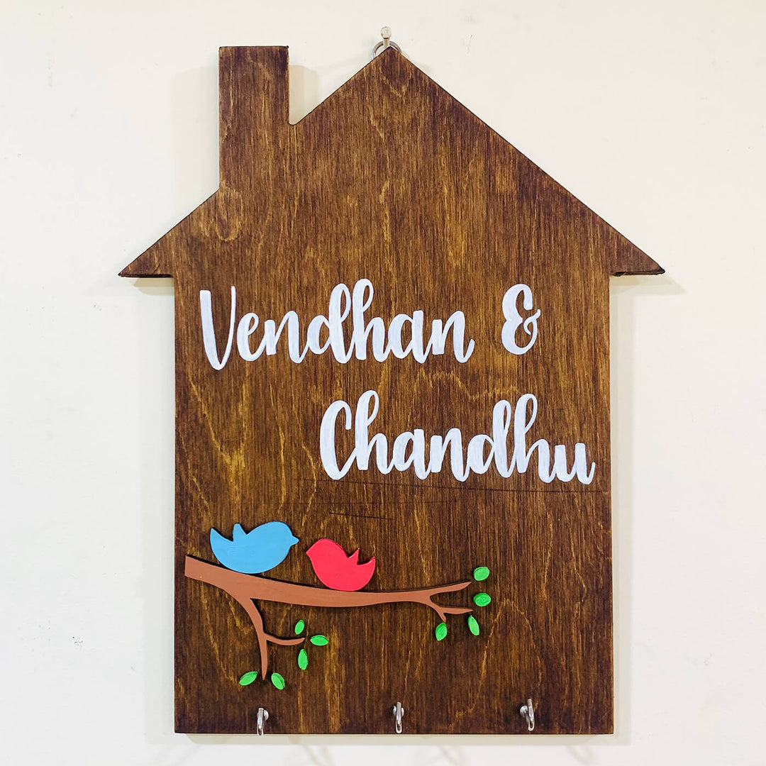 House Shaped Key-hanger for Couples