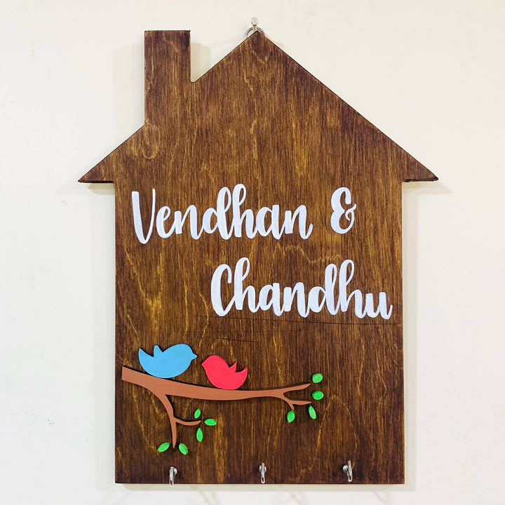 House Shaped Key-hanger for Couples