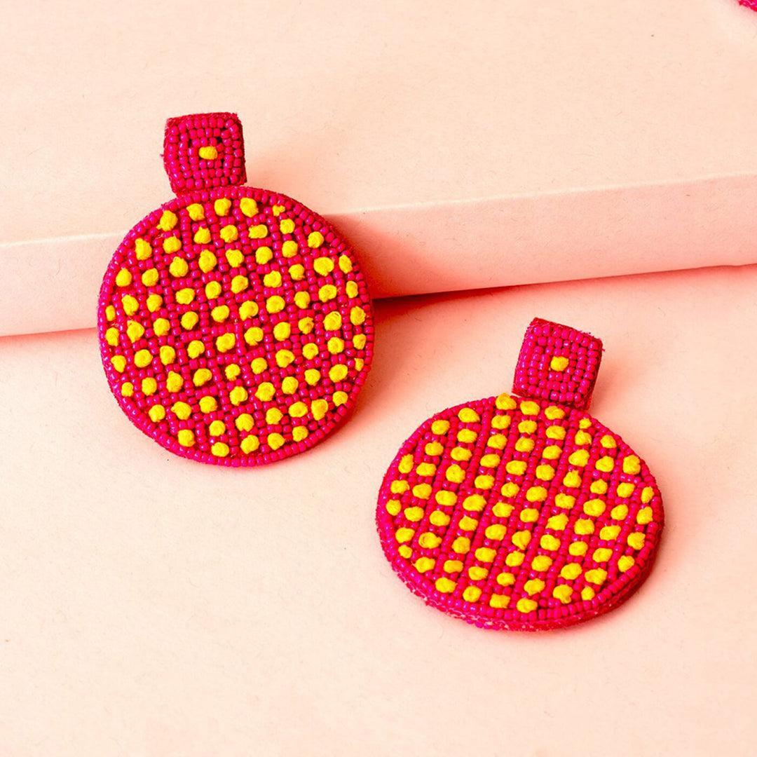 Hand Embroidered Naughty Knots Sequin Earrings