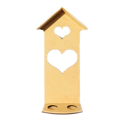 Ready to Paint MDF Tealight Holder - Dual Hearts