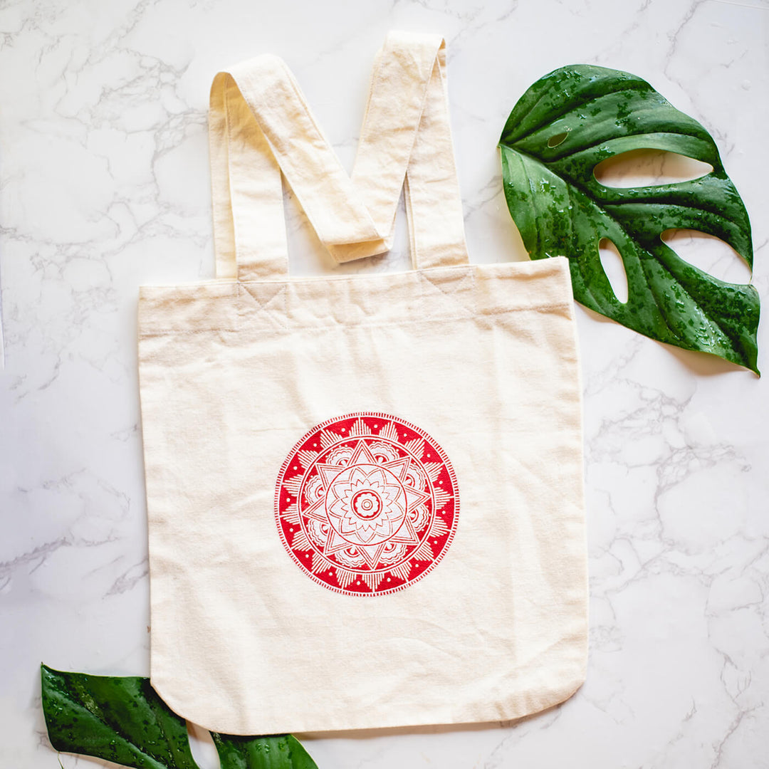 Handpainted Aipan Canvas Bag