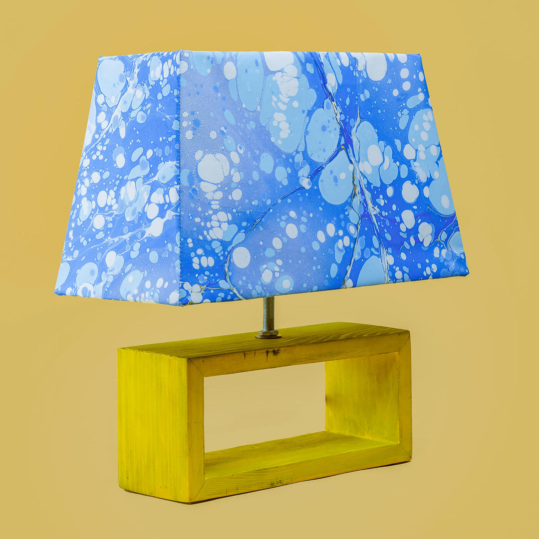 Marbled Fabric Rectangle Empire Lamp