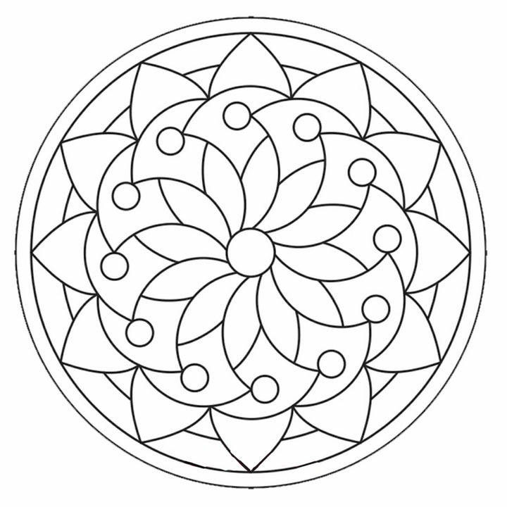 Ready to Paint MDF Engraved Mandala Base - 1113