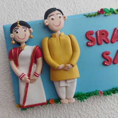 Personalised Couple Name Plate - Traditions of India