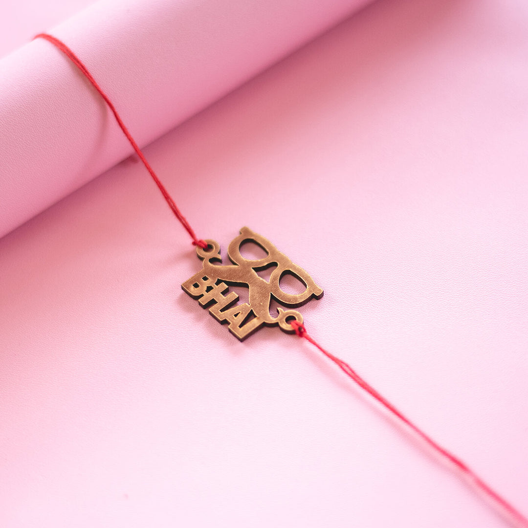 Handcrafted MDF Rakhi With Roli Chawal