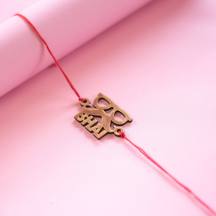 Handcrafted MDF Rakhi With Roli Chawal