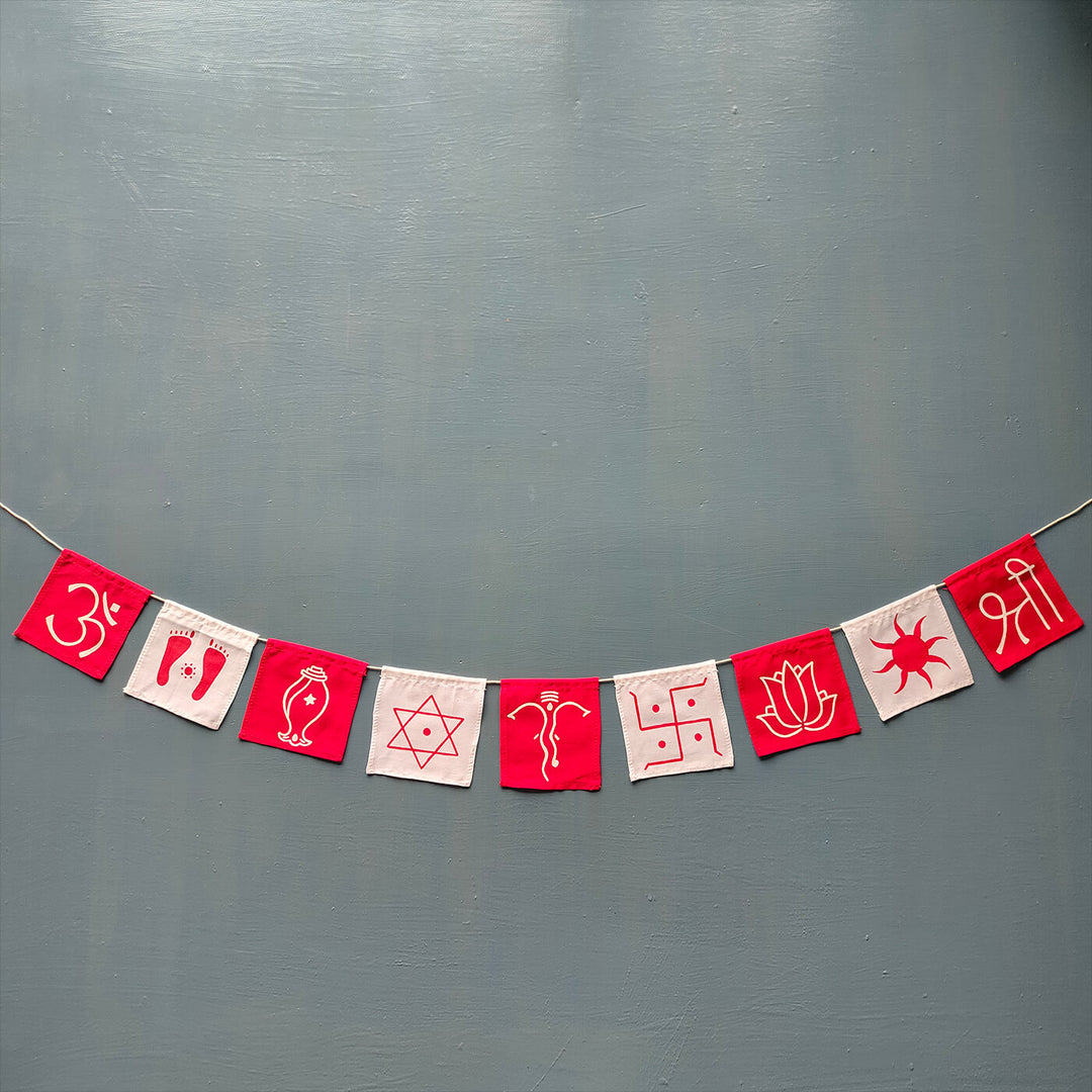 Handpainted Aipan Toran - Divine Symbols