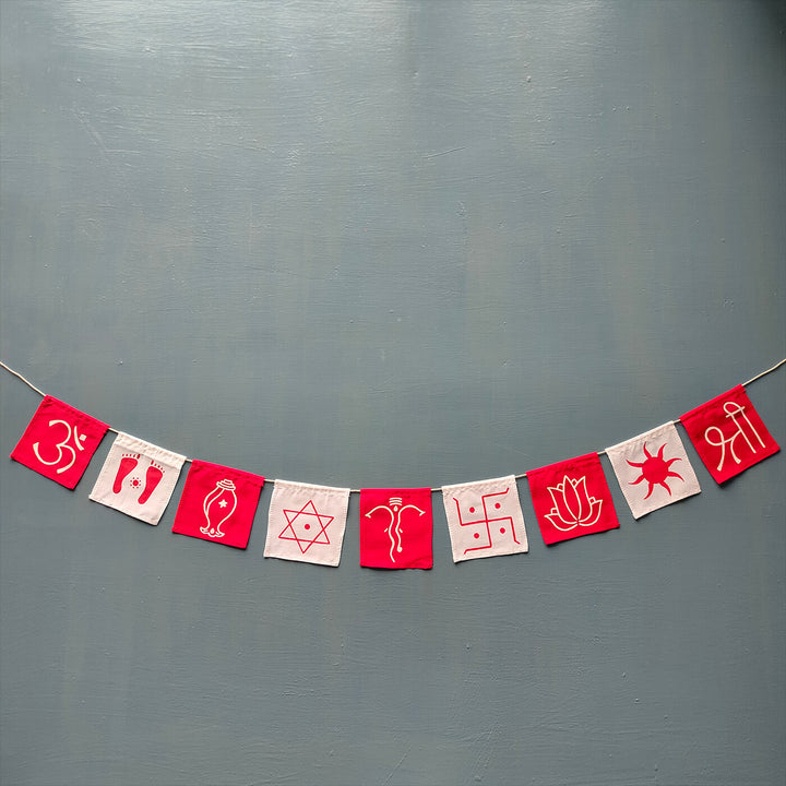 Handpainted Aipan Toran - Divine Symbols