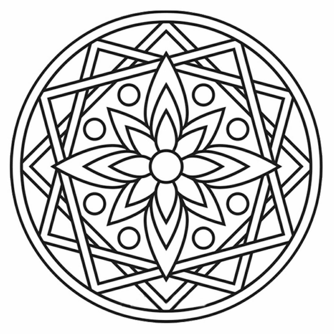 Ready to Paint MDF Engraved Mandala Base - 1120