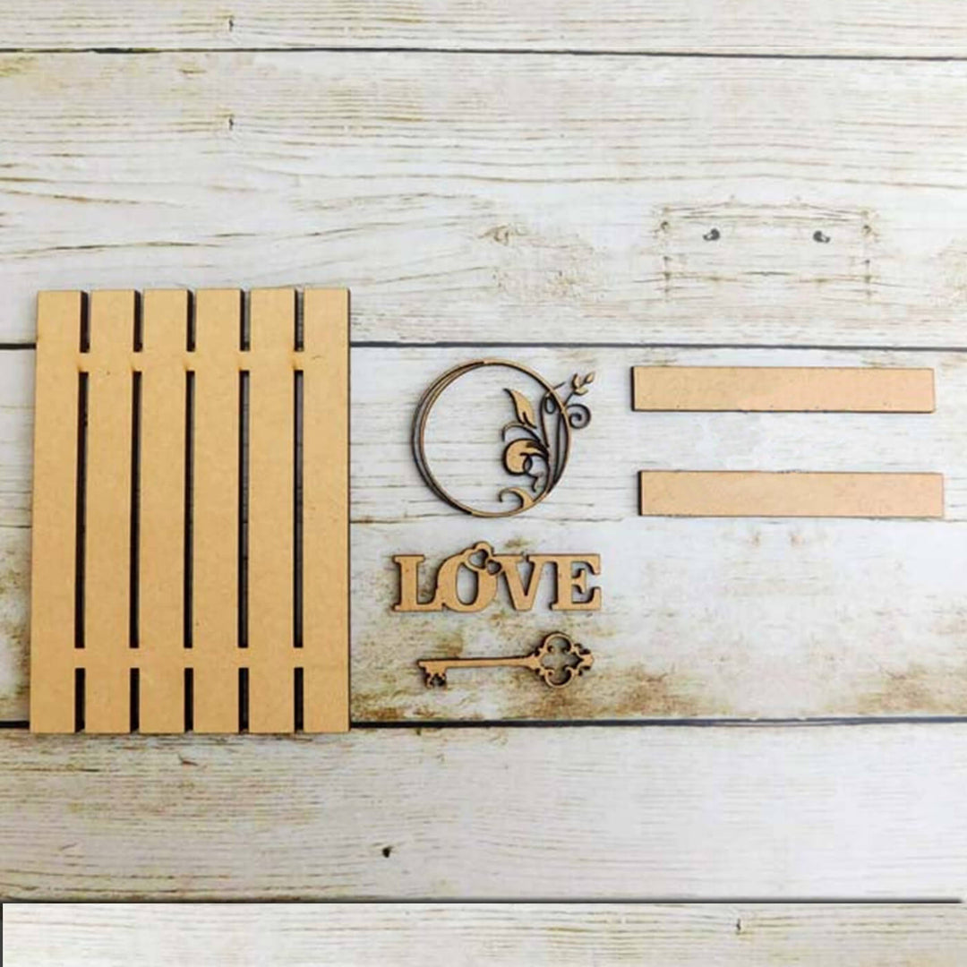 Ready to Paint MDF Fridge Magnet - Rustic Door