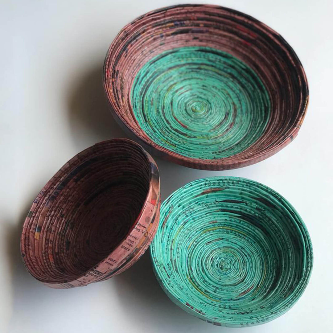 Handmade Upcycled Multipurpose Mini Bowl - Set of 3