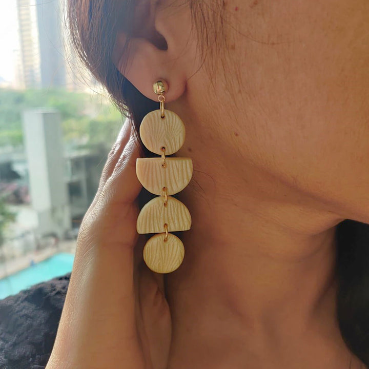 Handmade Clay Mystical Moon Earrings