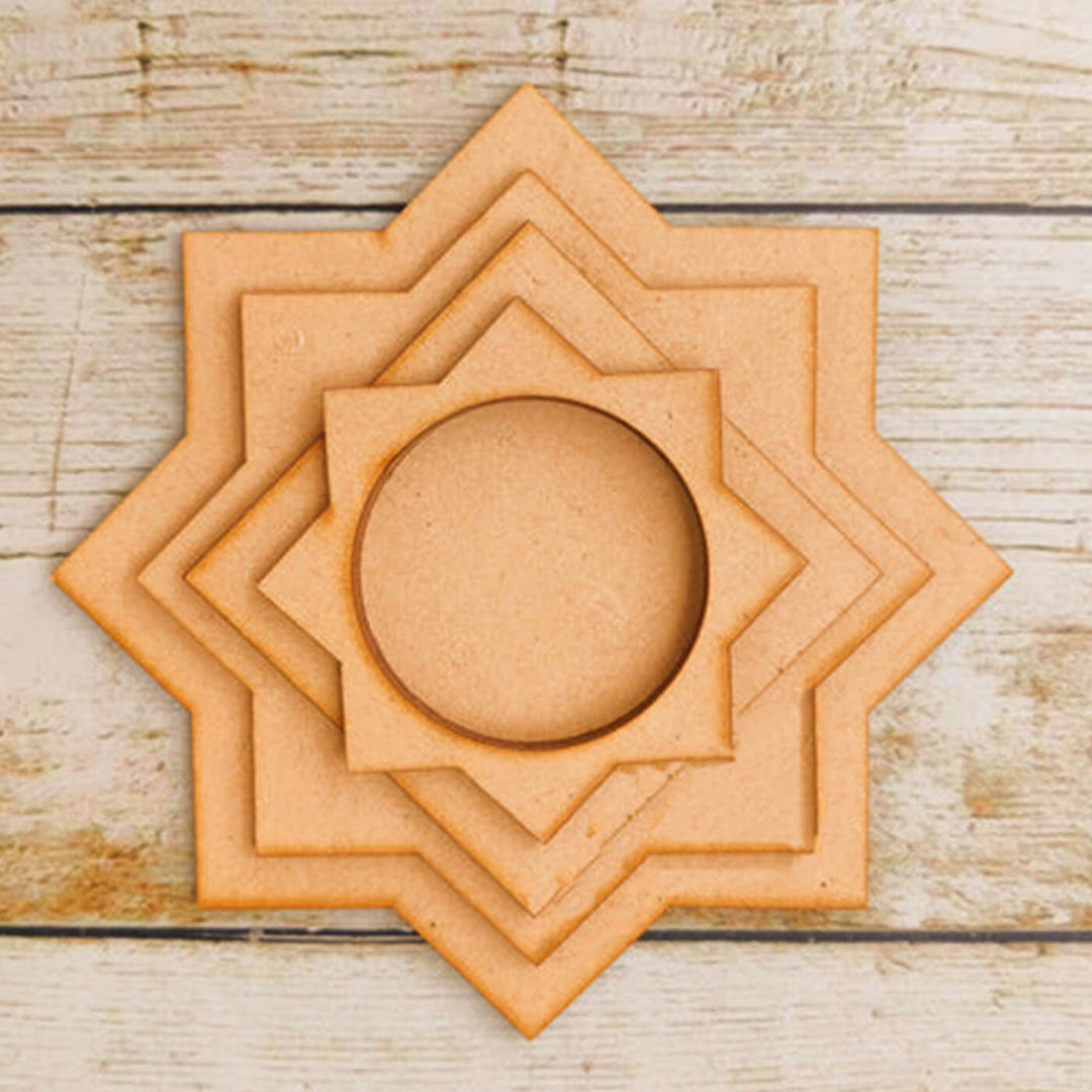 Saver Bundle - Ready to Paint MDF Shree Yantra Tealight Holder - TI135