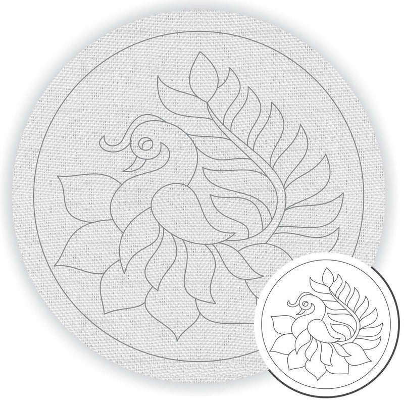 Pre Marked Canvas Base - Regal Peacock- 3015