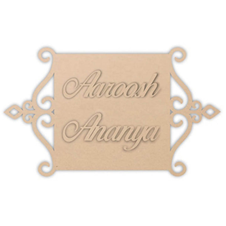 Saver Bundle - Ready to Paint MDF Nameplate - Big Square with Floral Border