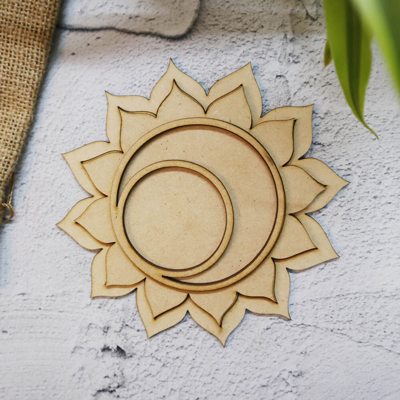 Ready to Paint MDF Floral Tealight Holder - TI109