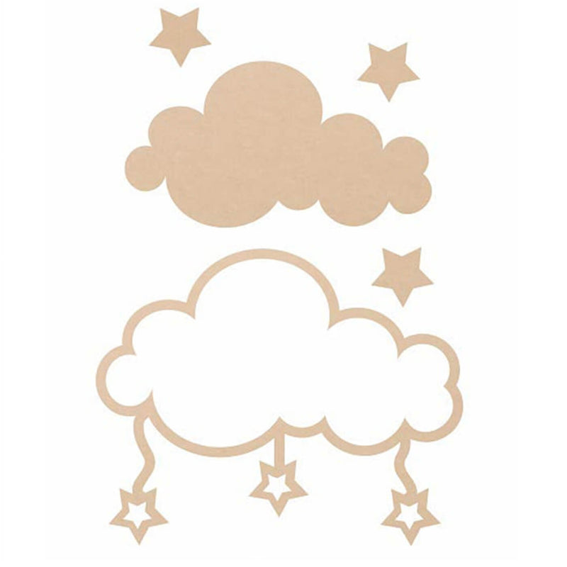 Ready to Decorate Wooden Cutouts - Clouds